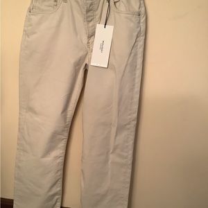 Moussy Vintage Ivory Straight Leg Corduroy Pants 28